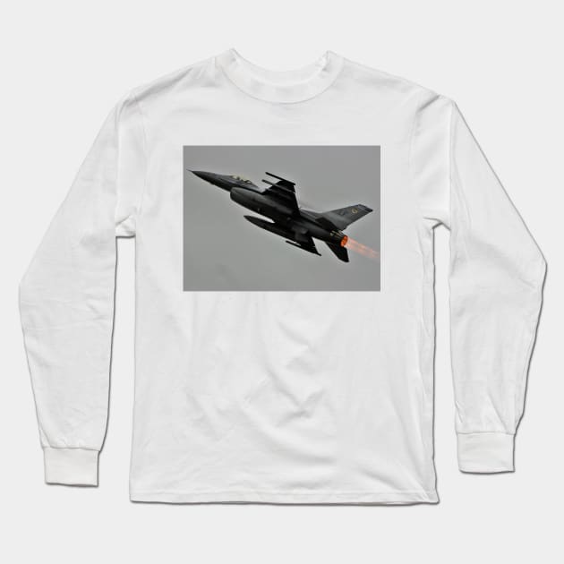 F-16 Afterburner Climb Long Sleeve T-Shirt by acefox1
